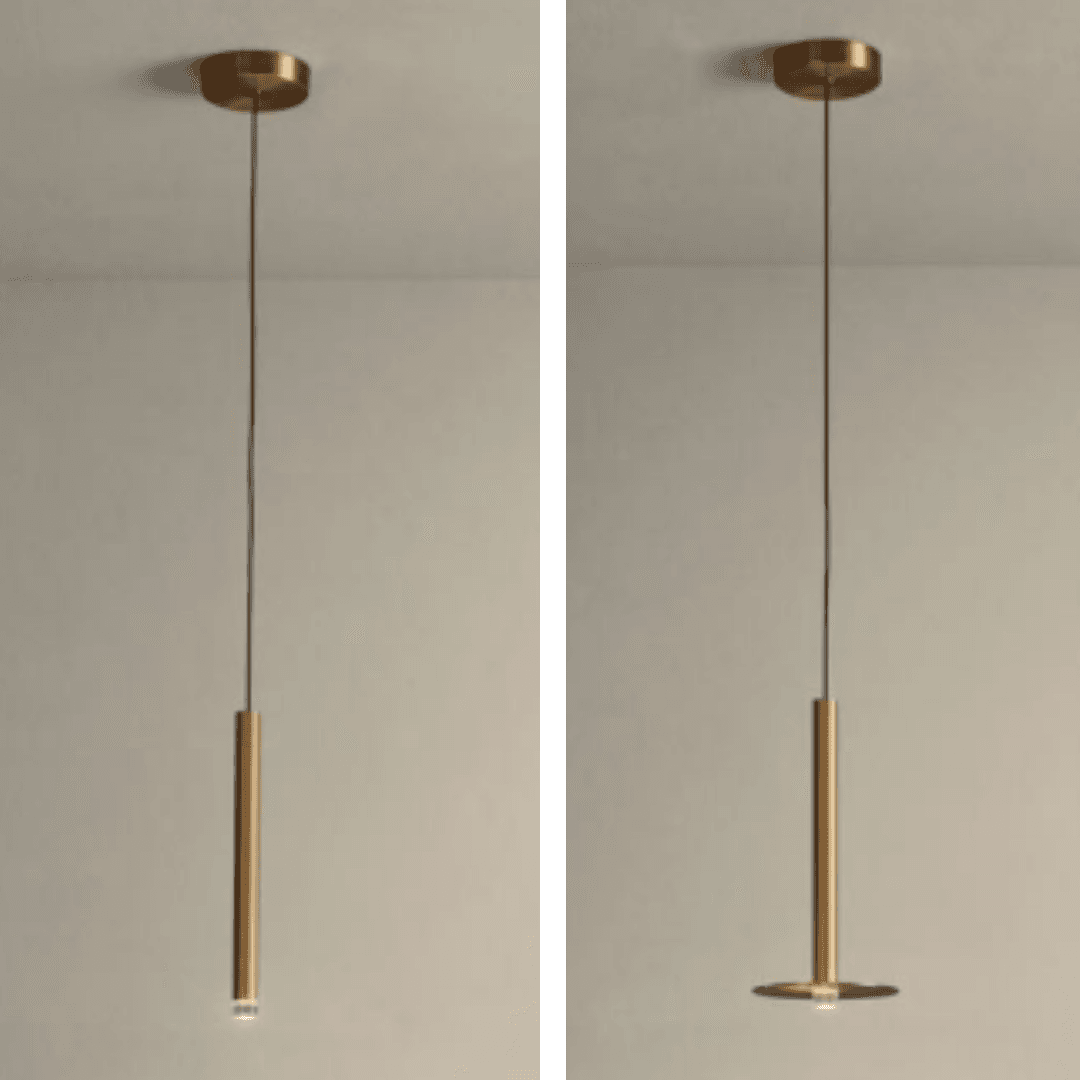 Candella Single LED Pendant - Surface in Matte Satin Brass-img-2