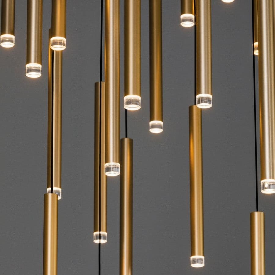 Candella Single LED Pendant - Surface in Matte Satin Brass-img-3