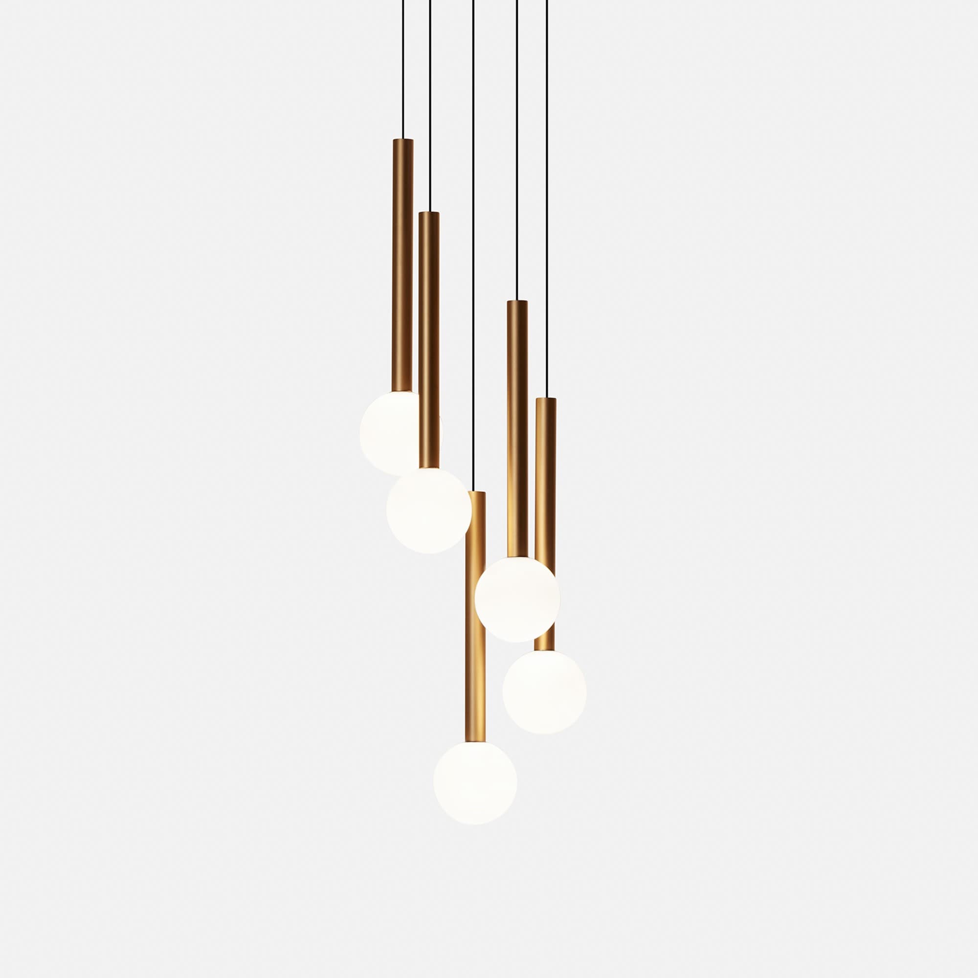 Candella Single LED Pendant - Surface in Matte Satin Brass-img-5
