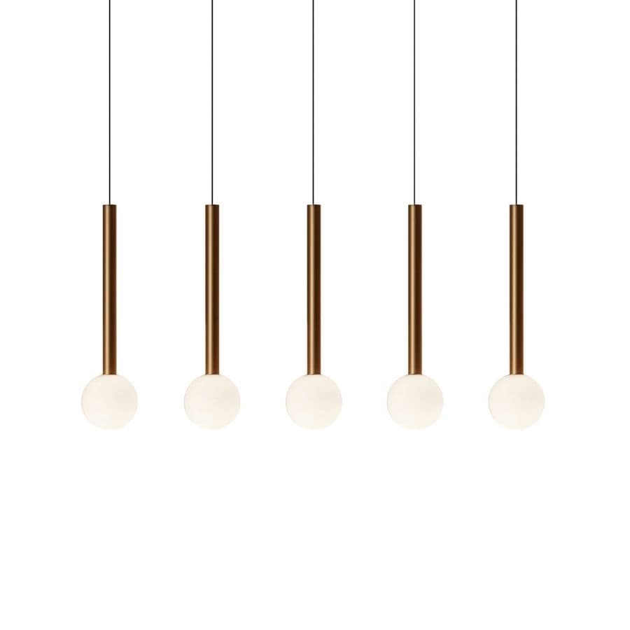 Candella Single LED Pendant - Recessed in Matte Satin Brass-img-5