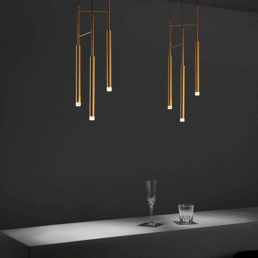 Candella 3 Light Pendant in Matte Satin Brass-img-3