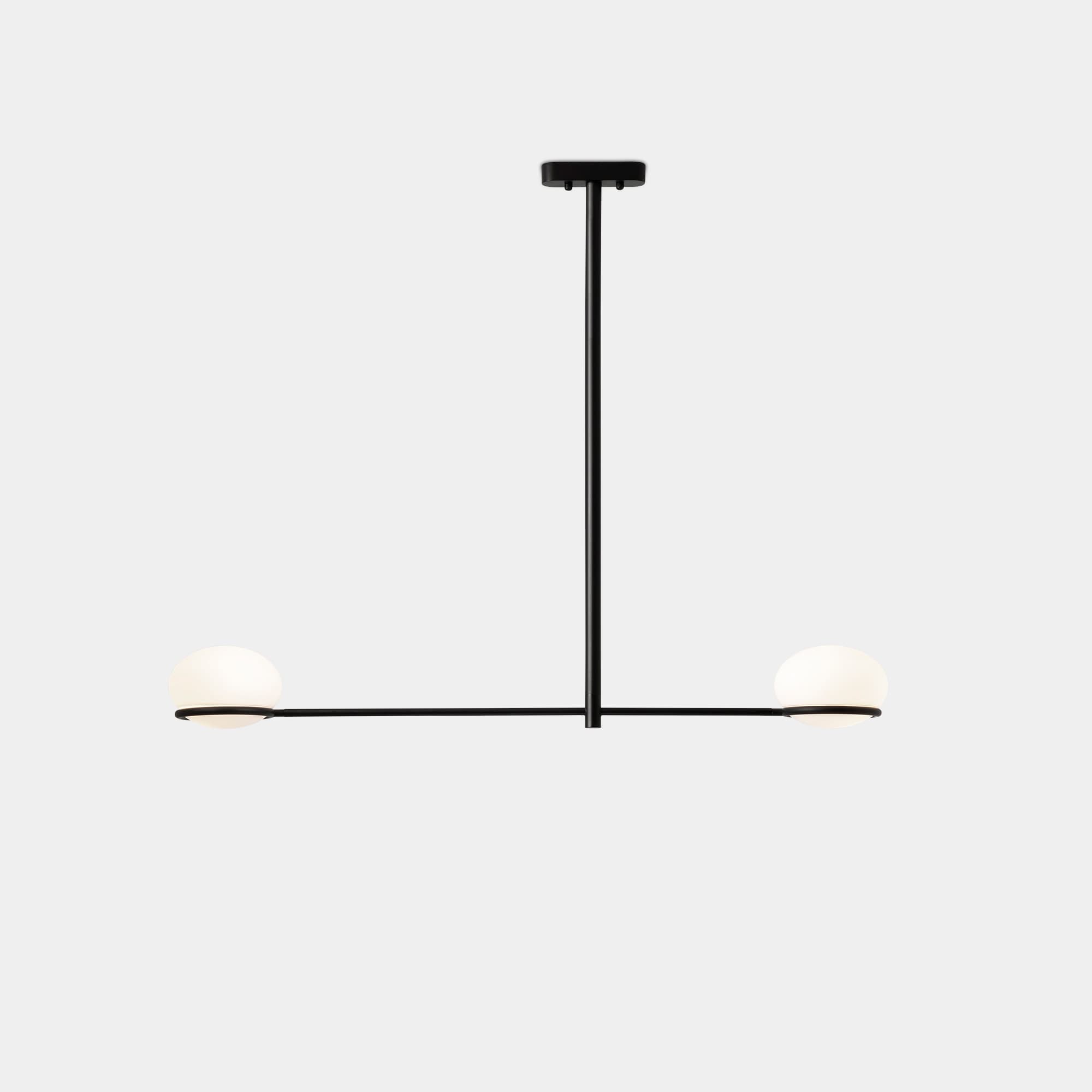 Koko Double Pendant in Matte Black & Polycarb White-img-1