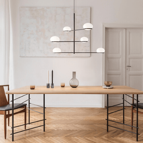 Koko Tiered Chandelier in Matte Black & Polycarb White-img-1