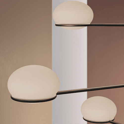 Koko Tiered Chandelier in Matte Black & Polycarb White-img-3
