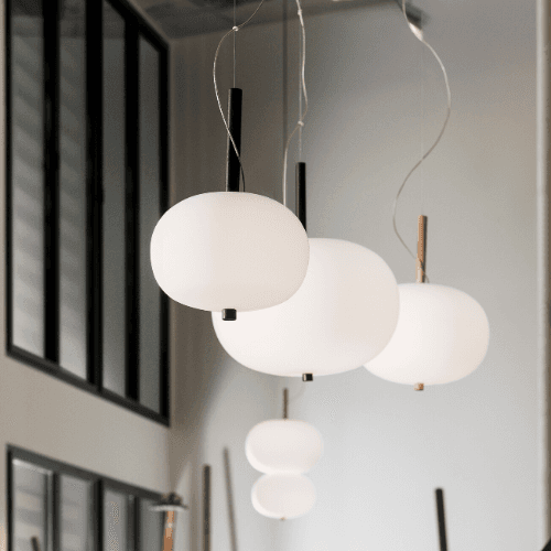 Luna LED Glass Pendant - Small in Timber-img-3