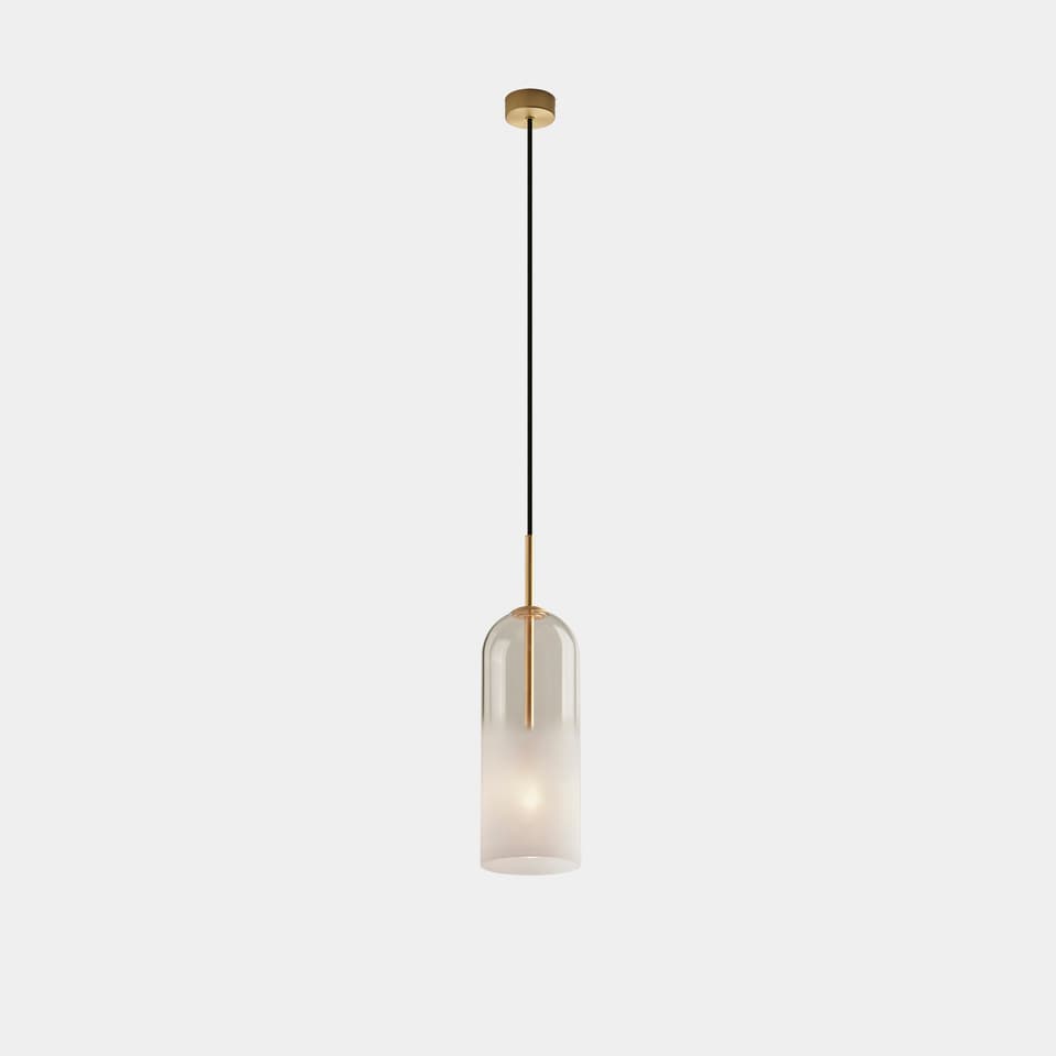 Ombre 1 Light Glass Pendant - Large in White -img-2