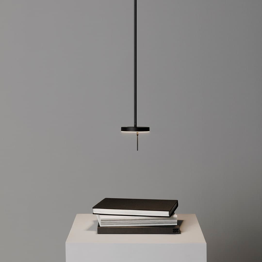Rolla 1 Light Pendant in Matte Black-img-1