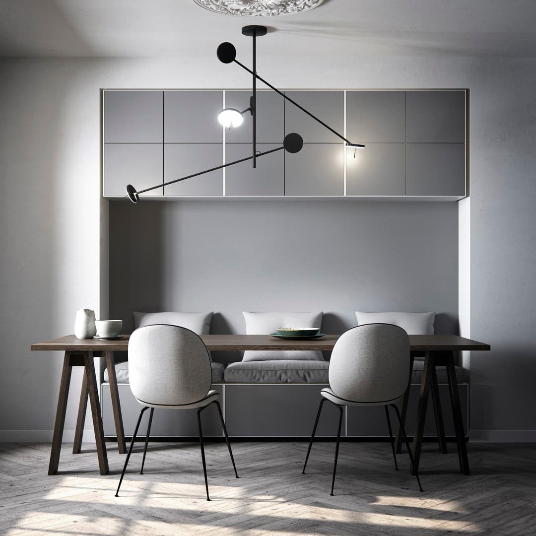 Rolla 3 Light Pendant in Matte Black-img-5