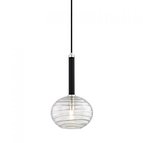 Wilder 1 Light Glass Pendant in Polished Nickel-img-1
