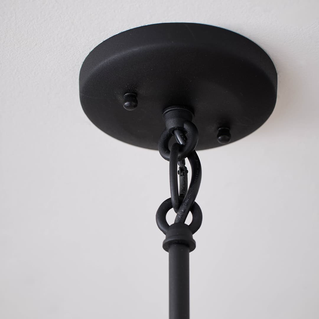 Johnson 6 Light Pendant in Aged Gold & Black-img-5