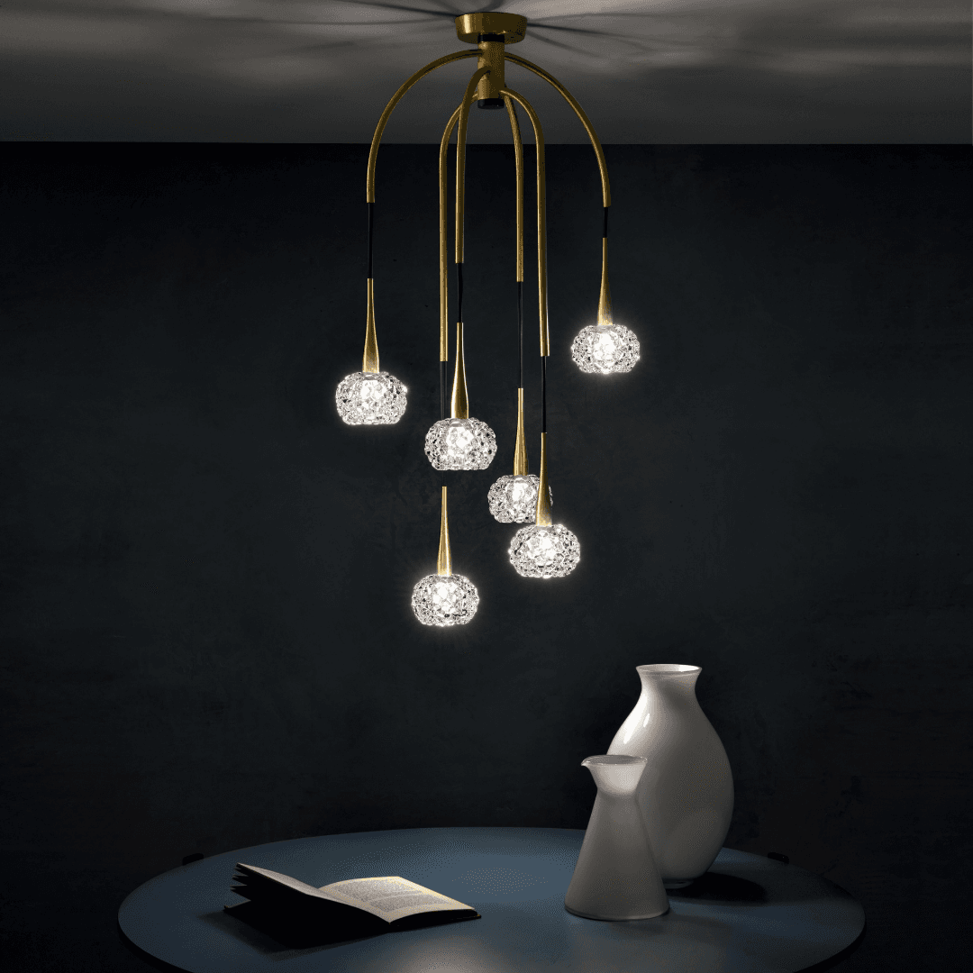 Chiara 6 Light Pendant in Brushed Gold-img-1