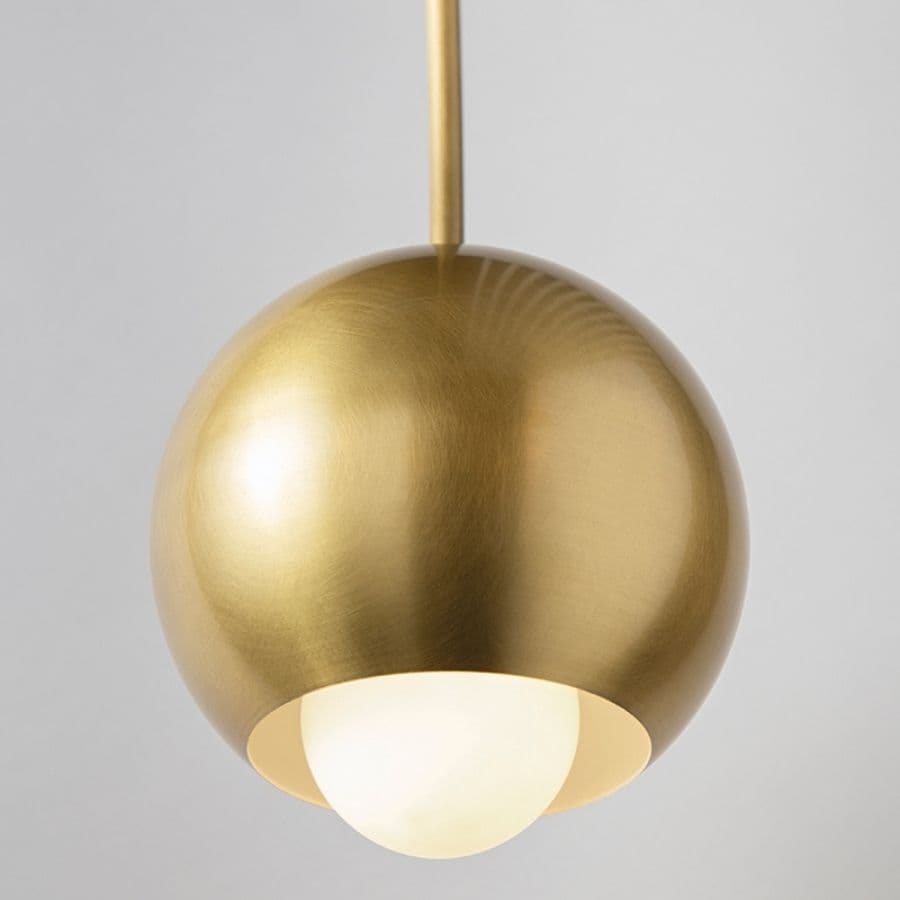 Turner 4 Light Pendant in Aged Brass and Black-img-3