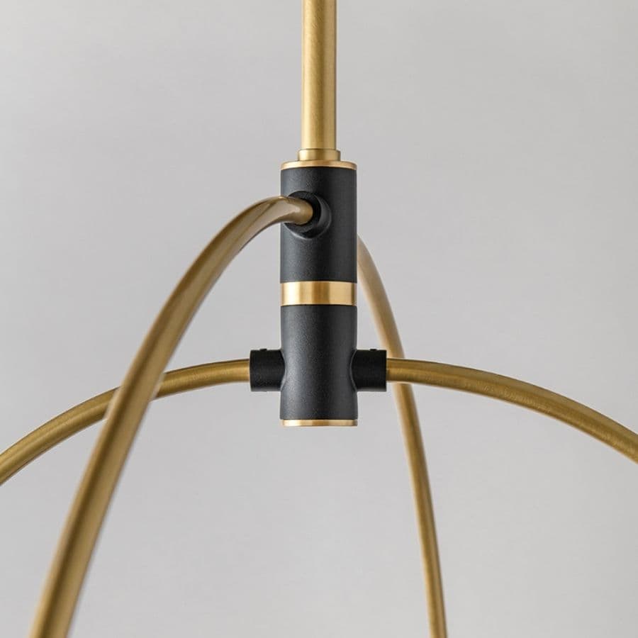 Turner 4 Light Pendant in Aged Brass and Black-img-4