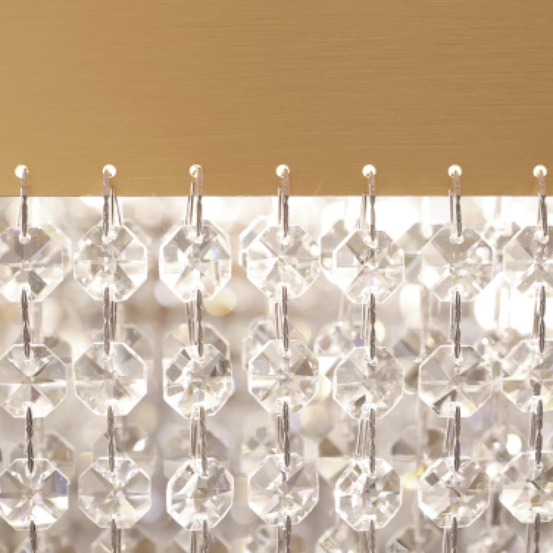 Cascata Crystal Rectangle Pendant in Gold-img-3