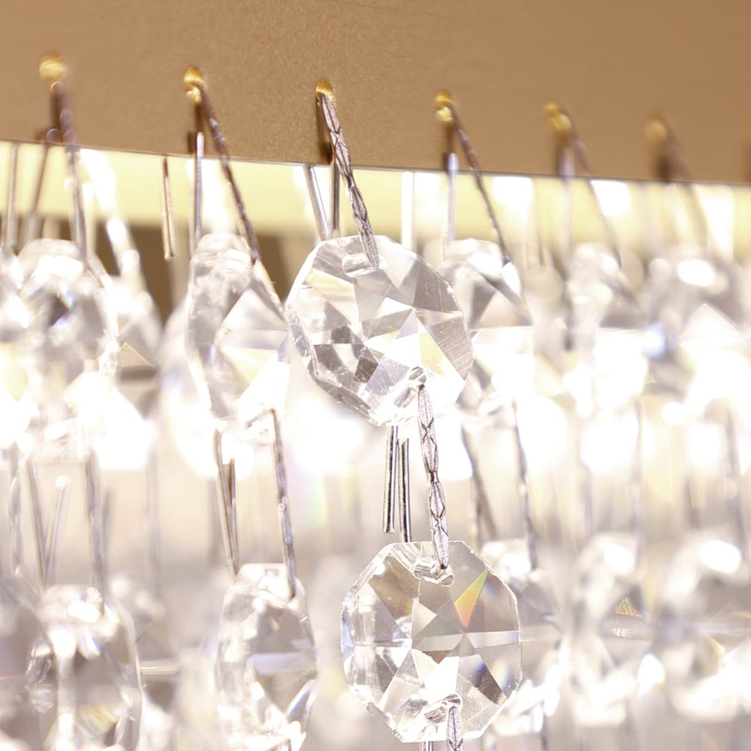 Cascata Crystal Rectangle Pendant in Gold-img-4