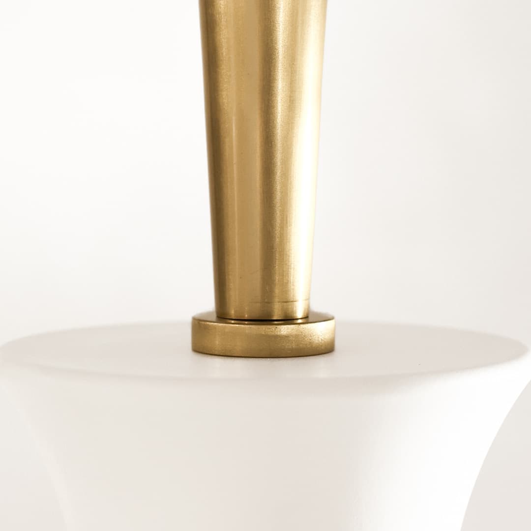 Chloe Pendant - Large in Aged Brass and White-img-4