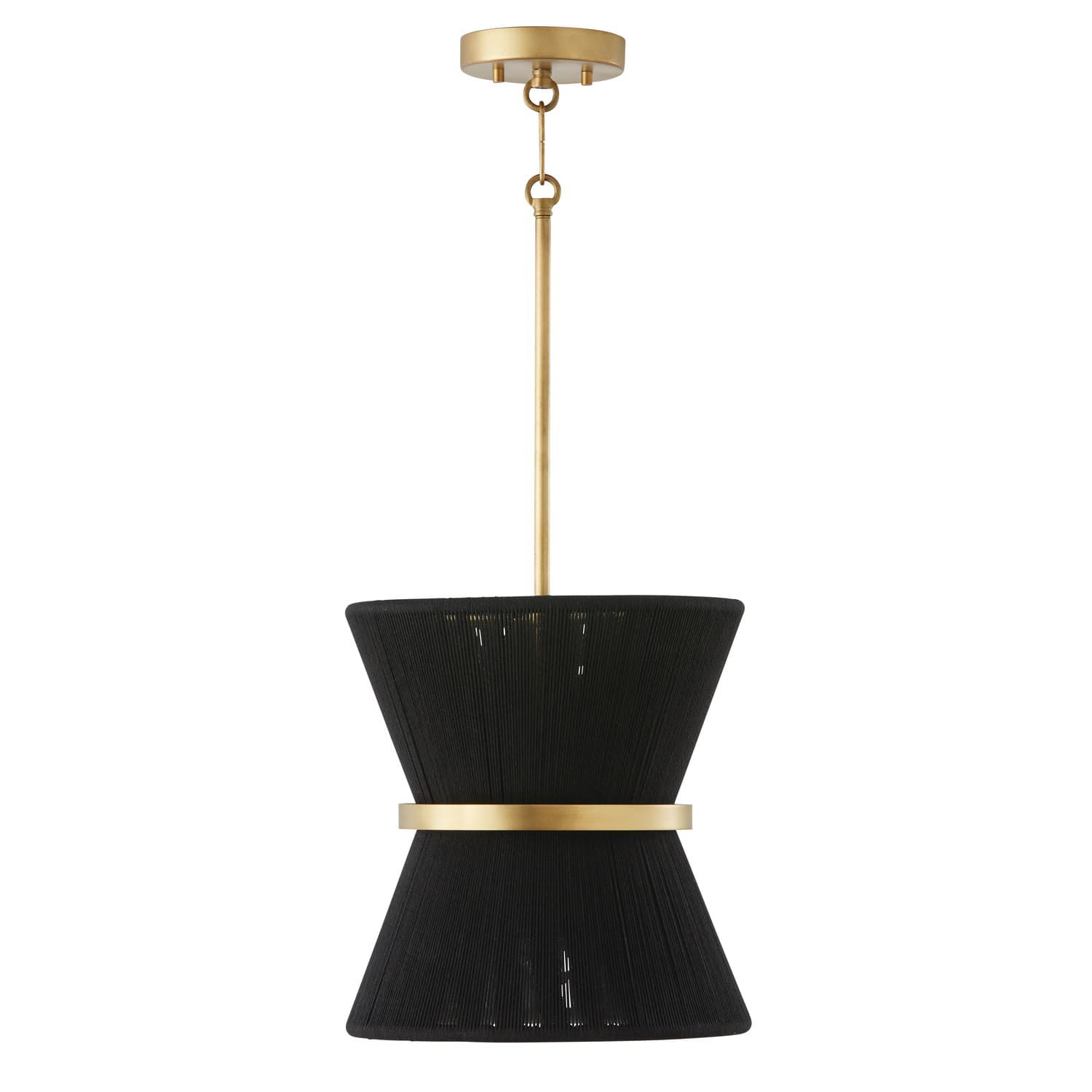 Fisher 1 Light Pendant in Black Rope-img-2