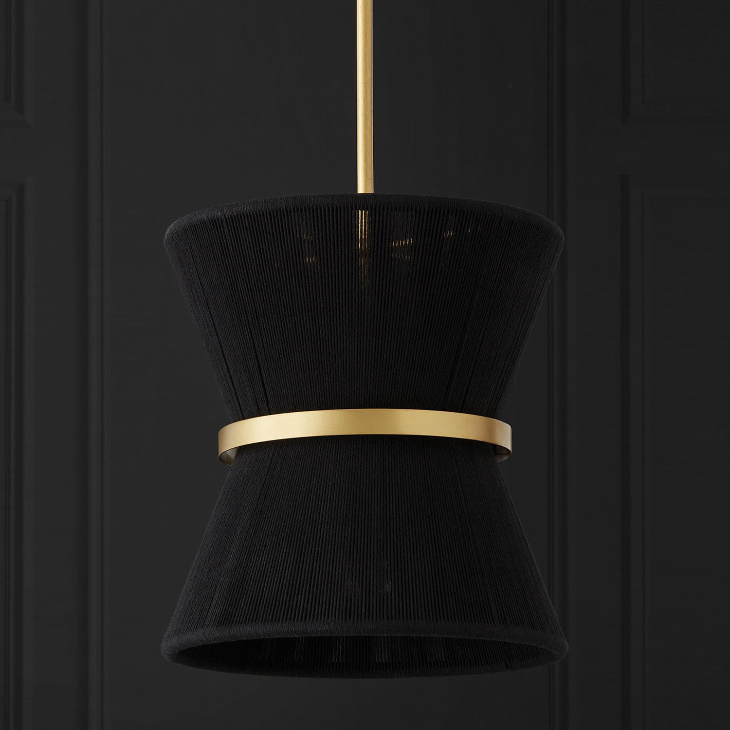 Fisher 1 Light Pendant in Black Rope-img-4