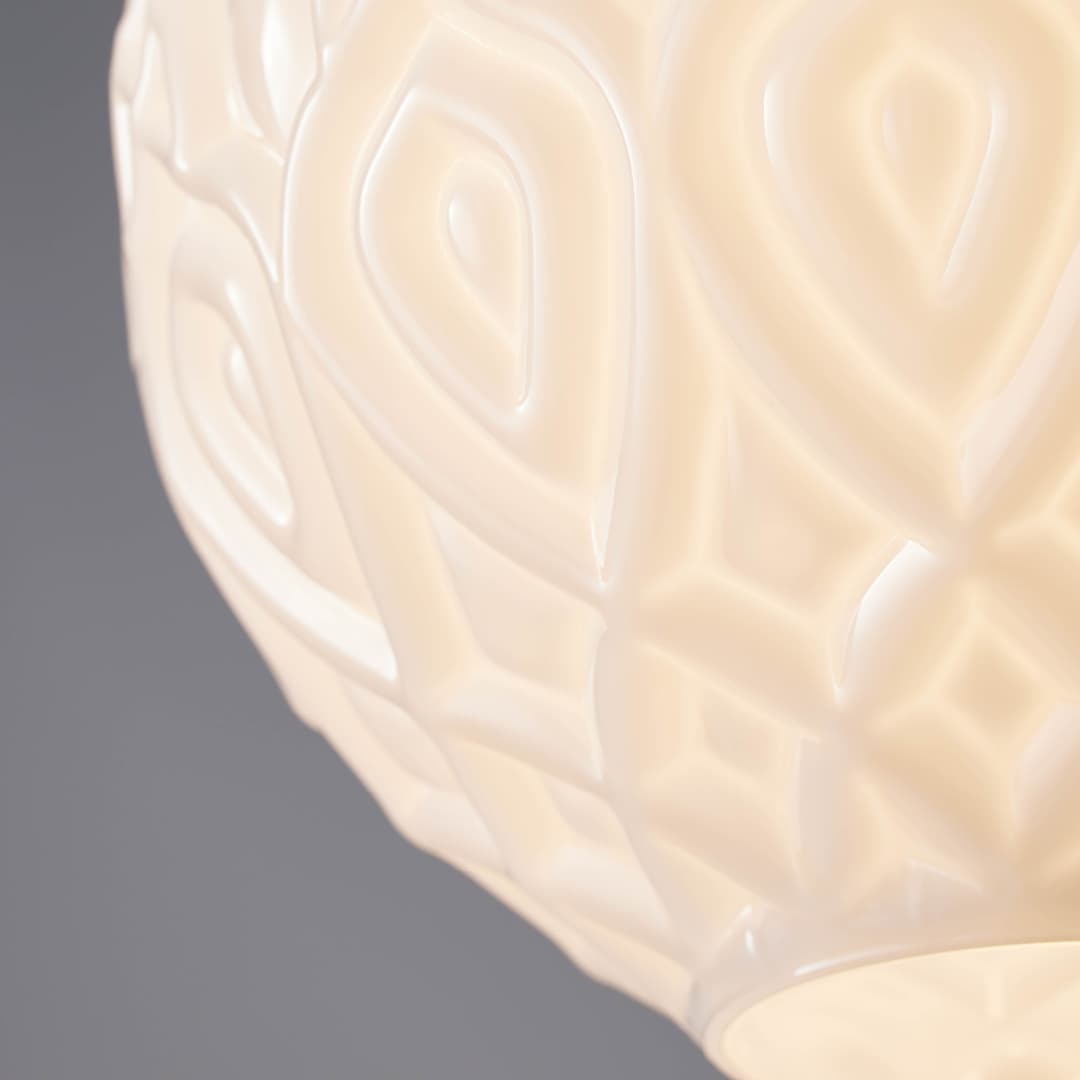 Corina 06 Pendant Light in Brushed Gold & White Glass-img-6