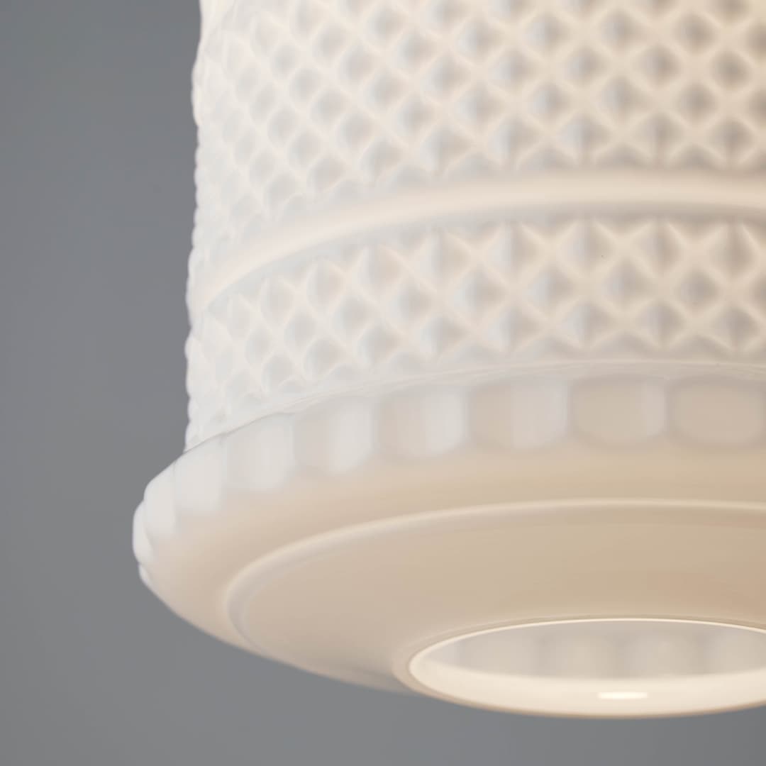 Corina 09 Pendant Light in Brushed Gold & White Glass-img-4
