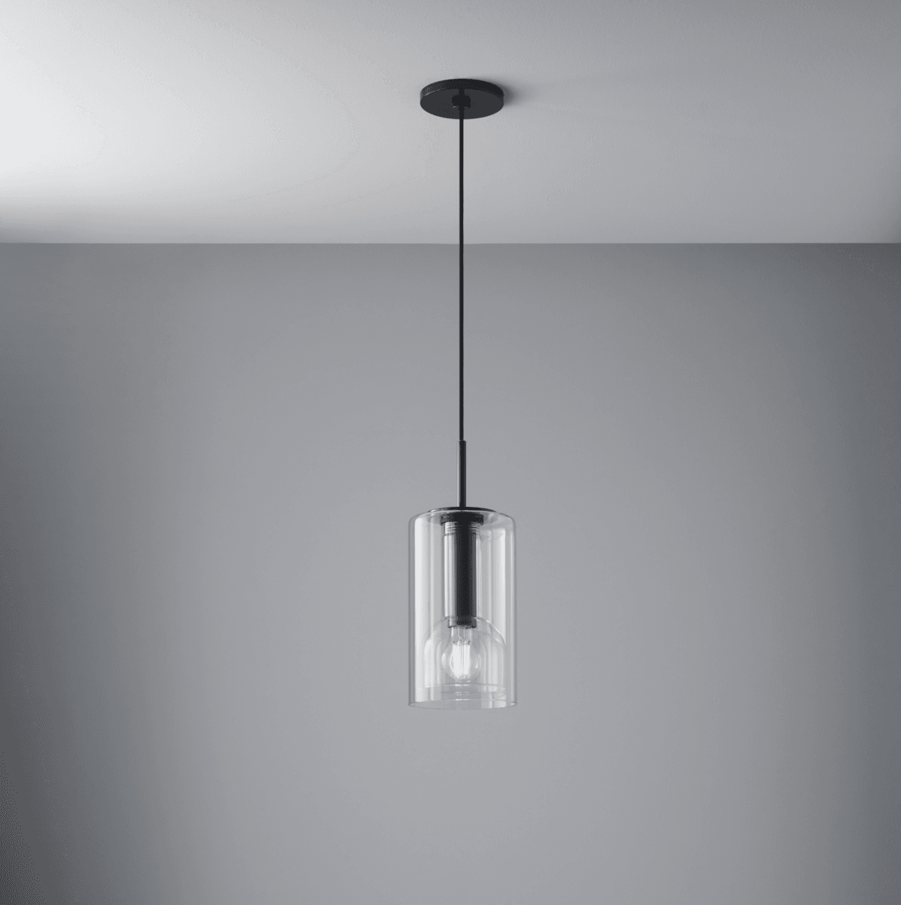 Lidy 1 Light Glass Pendant - Short in Old Bronze-img-1