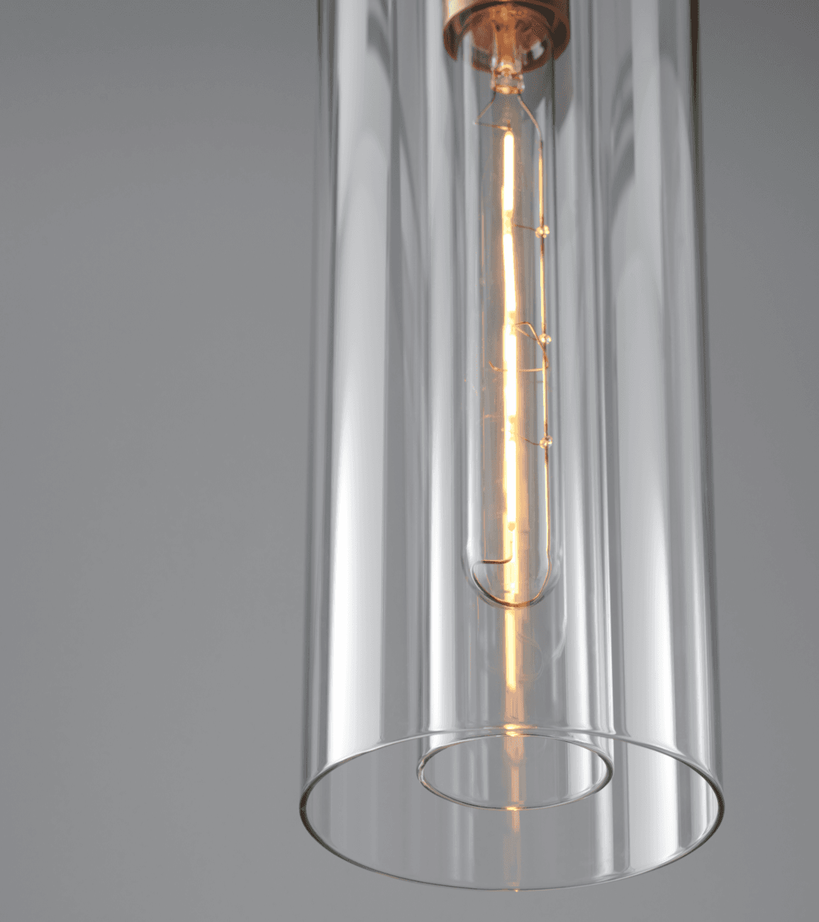 Lidy 1 Light Glass Pendant - Long in Aged Brass-img-2