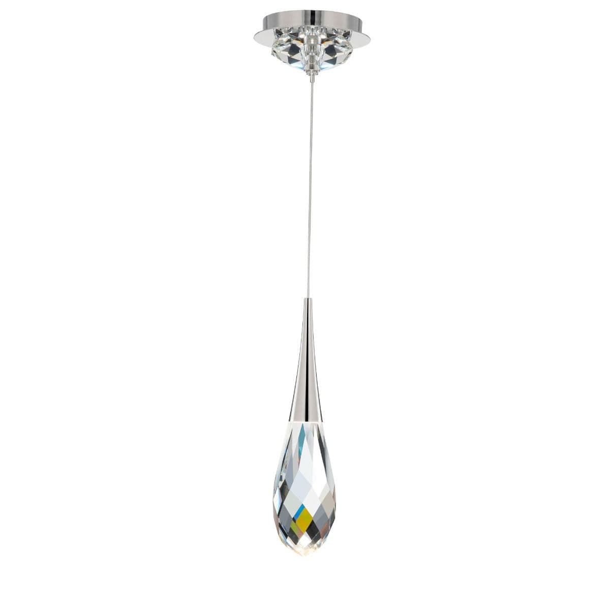 Hibiscus LED Crystal Pendant in Polished Nickel-img-2
