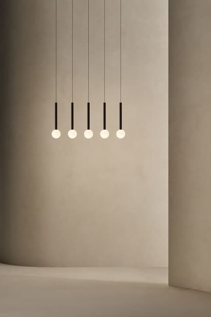 Candella Single LED Pendant - Surface in Black-img-5