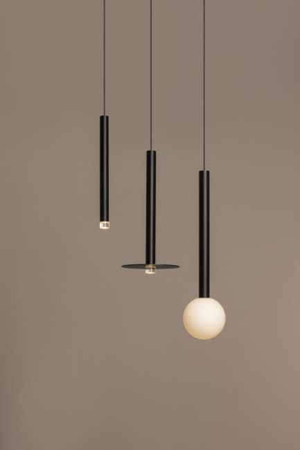 Candella Single LED Pendant - Surface in Black-img-6