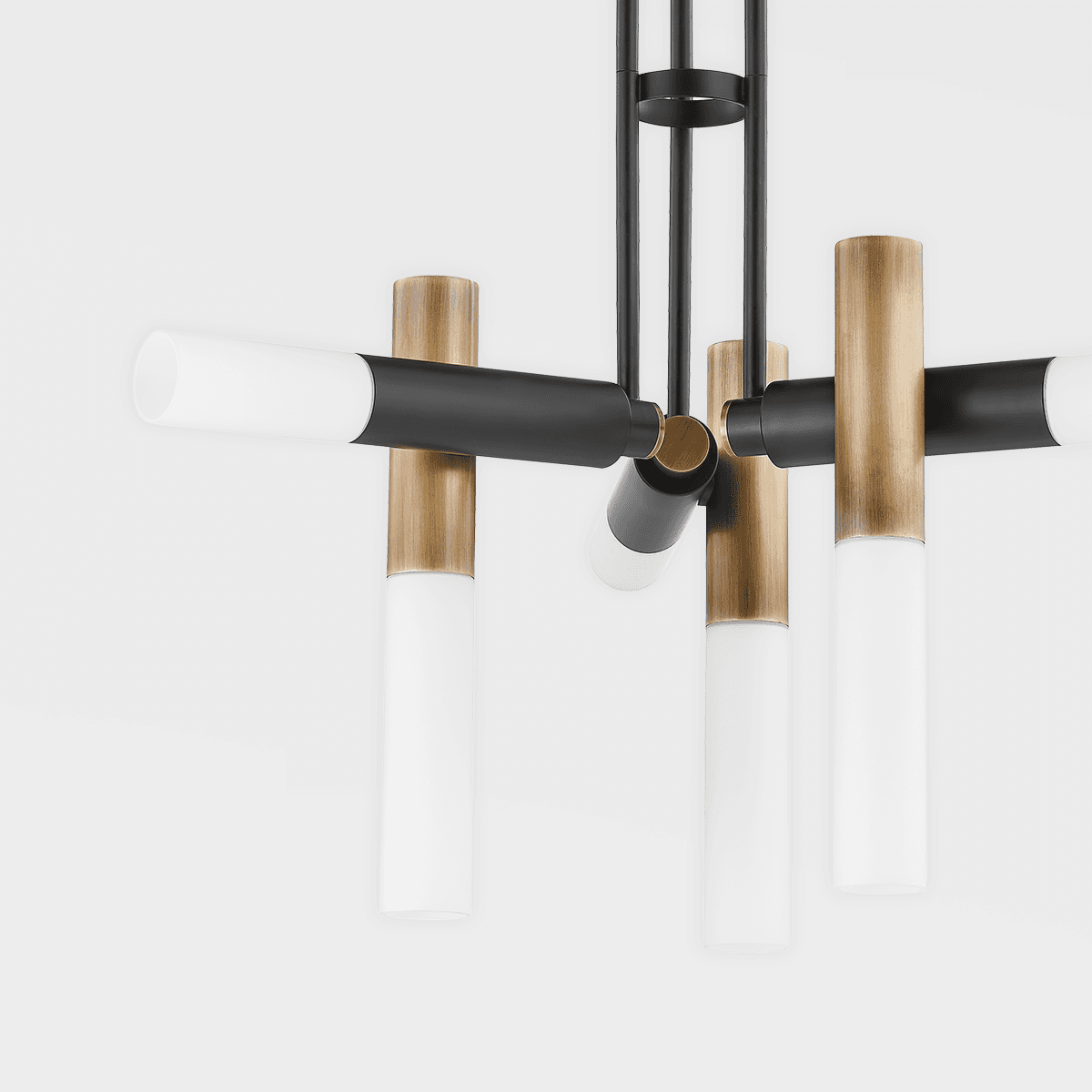 Klaus 6 Light Pendant in Patina Brass & Soft Black-img-2