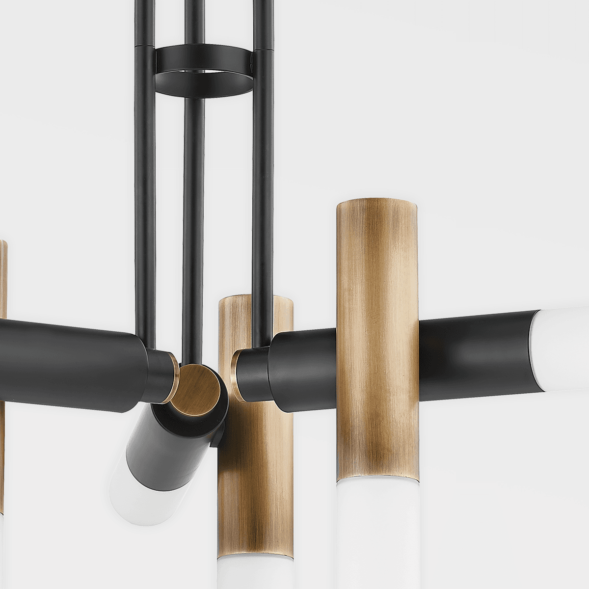 Klaus 6 Light Pendant in Patina Brass & Soft Black-img-3