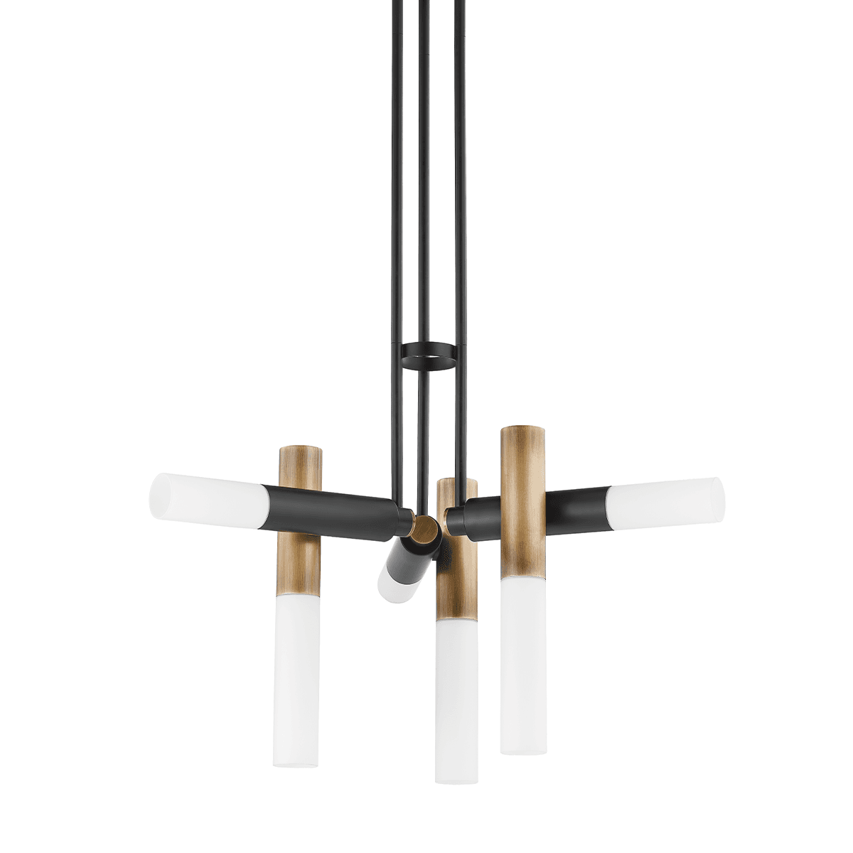 Klaus 6 Light Pendant in Patina Brass & Soft Black-img-5