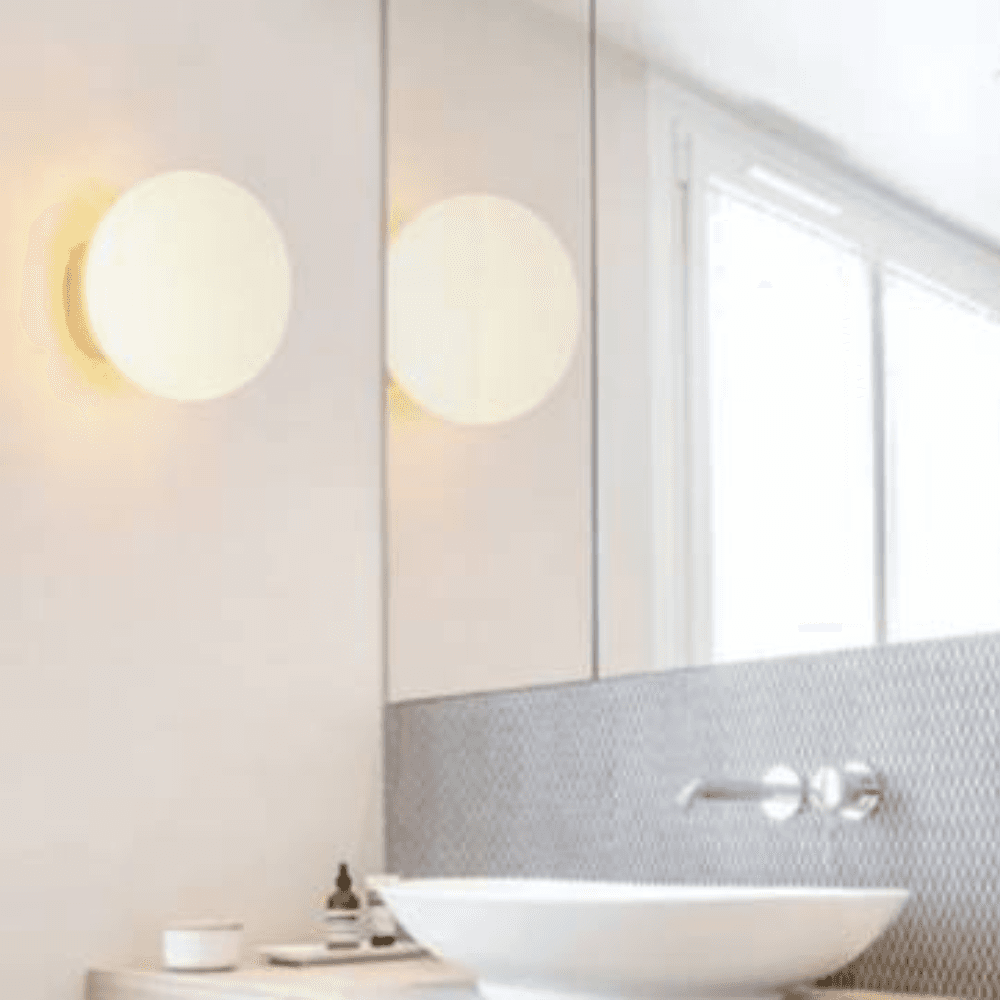 Bagno Opal Sphere Wall Light - 150mm in Black-img-2