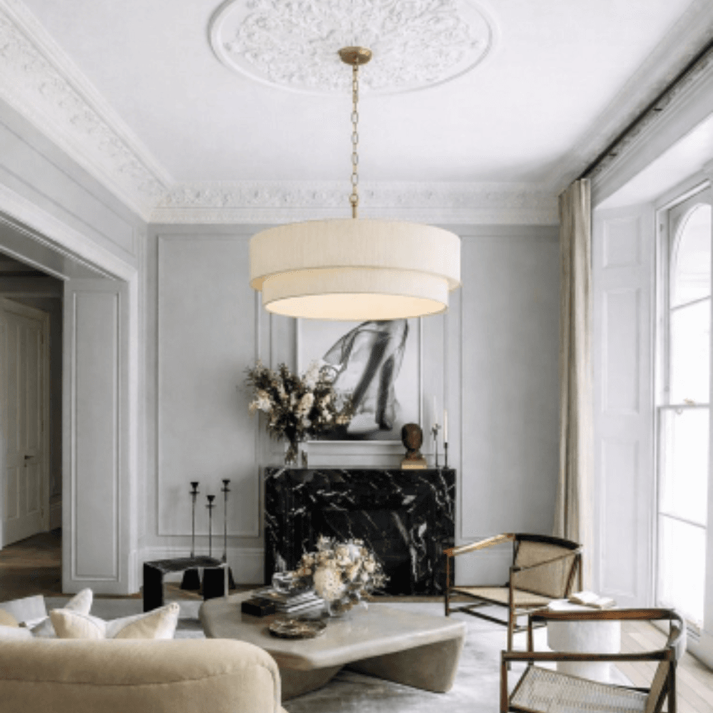 Timmering 4 Light Pendant - Large in Matte Brass-img-1