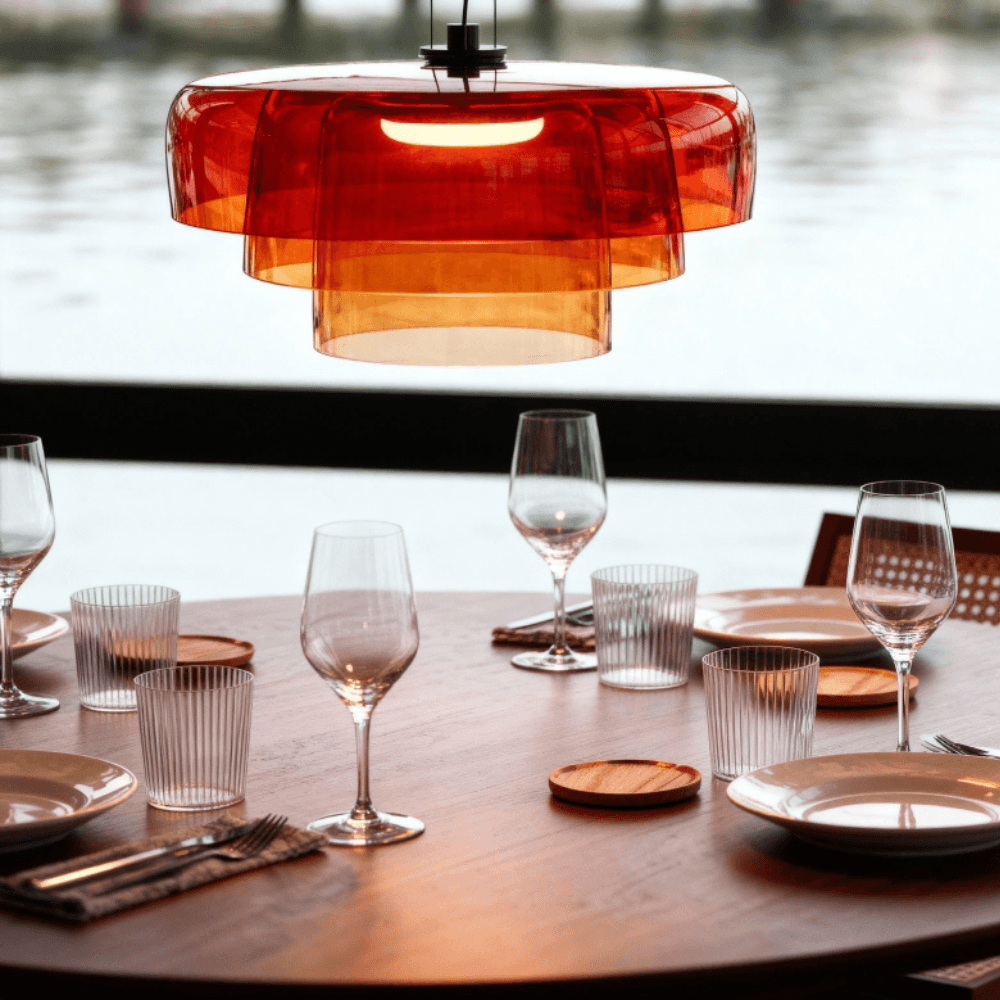 Lark 3 Shade Pendant - 42 cm in Amber-img-1