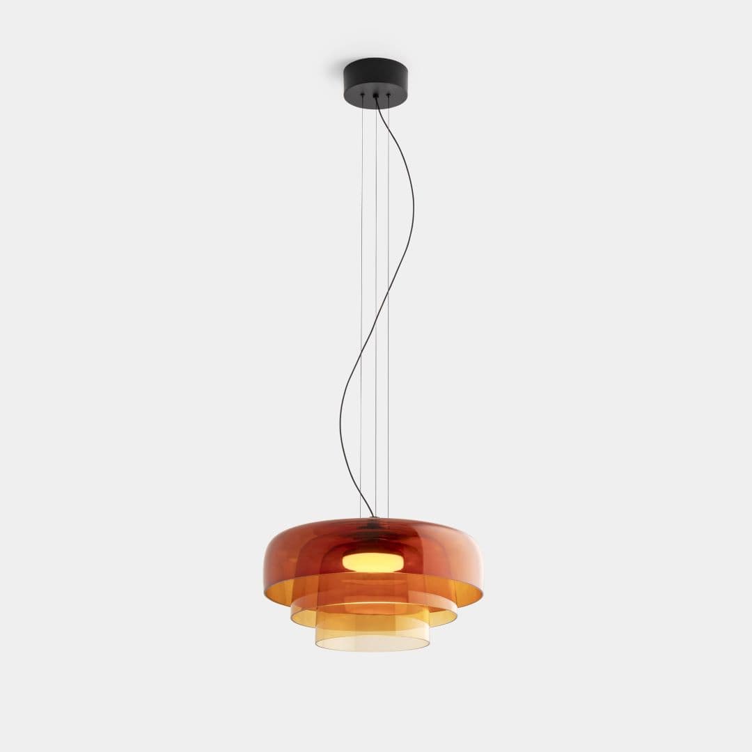 Lark 3 Shade Pendant - 42 cm in Amber-img-4