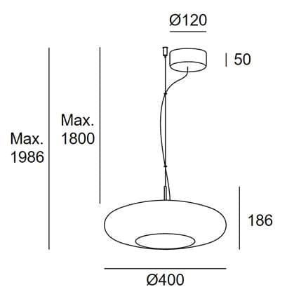 Tori LED Pendant - 40 cm in Amber-img-3