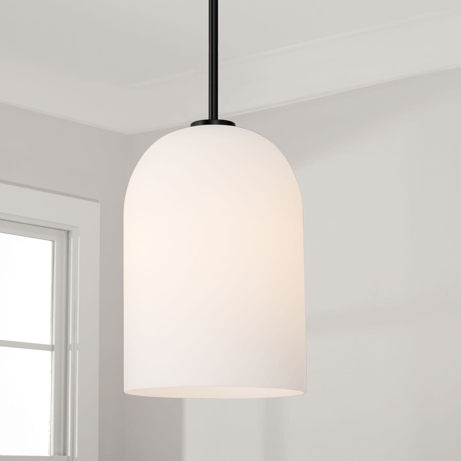 Brianna 1 Light Pendant in Matte Black-img-1