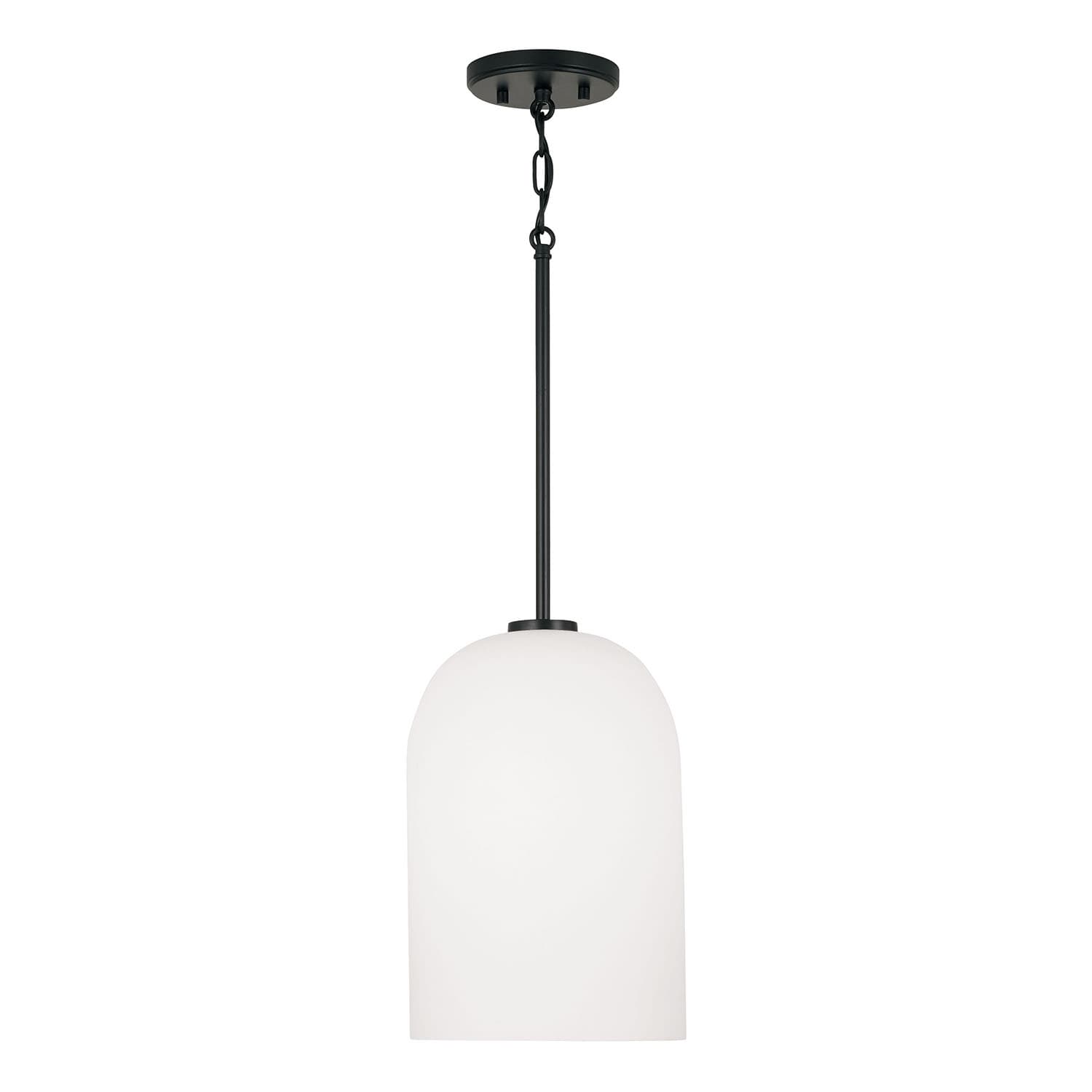 Brianna 1 Light Pendant in Matte Black-img-3