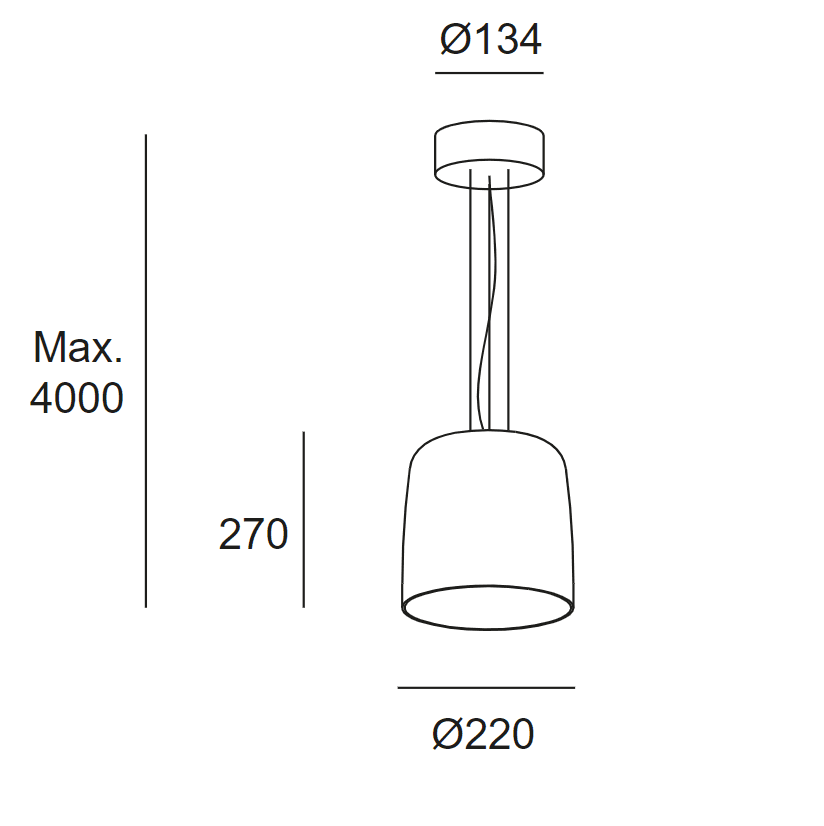 Lark 1 Shade Pendant - 22 cm in Fume-img-3