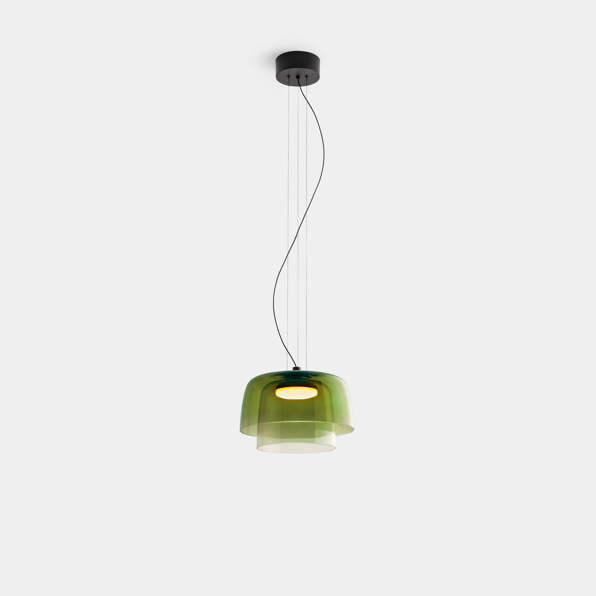 Lark 2 Shade Pendant - 32 cm in Green-img-2