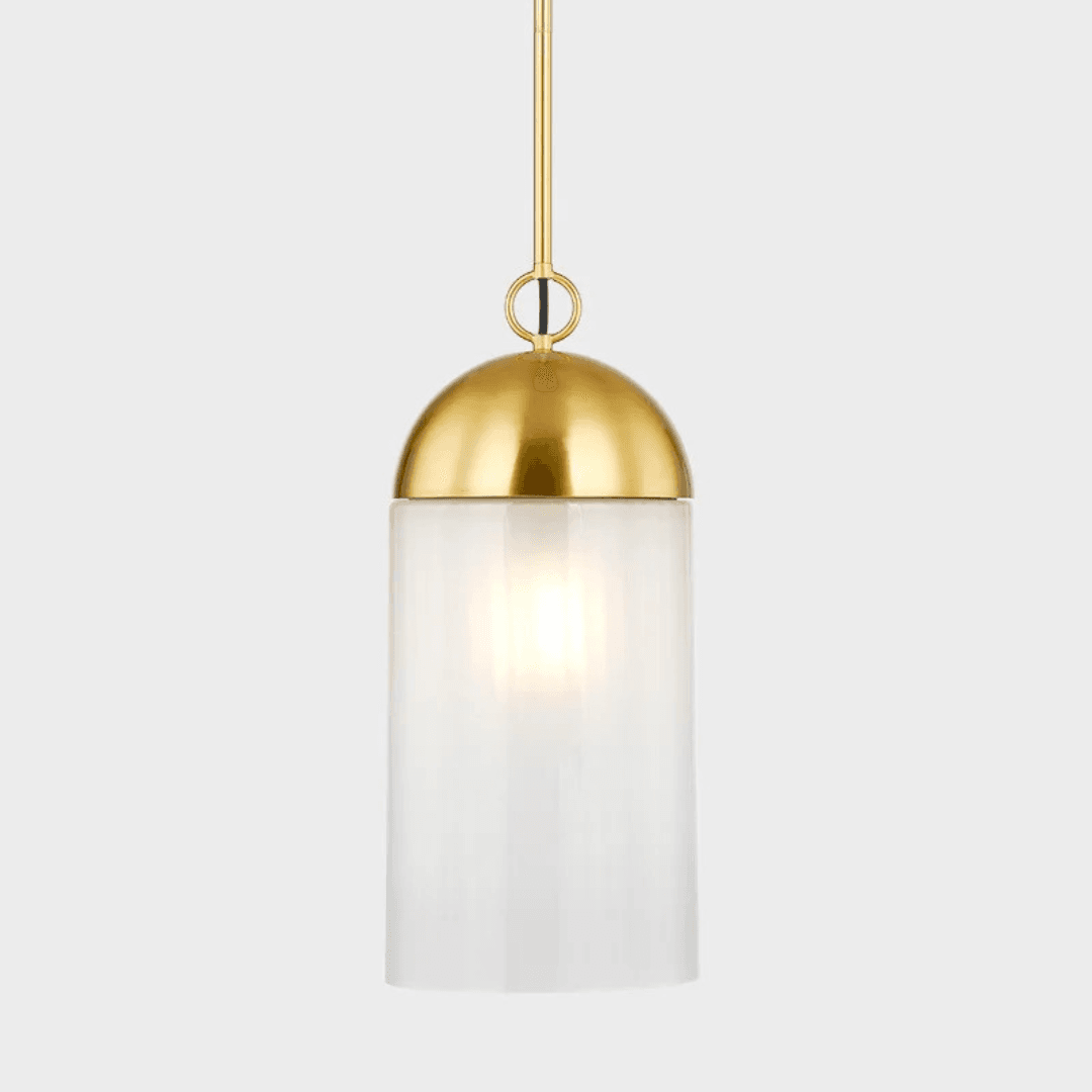 Lumi 1 Light Pendant in Aged Brass-img-1