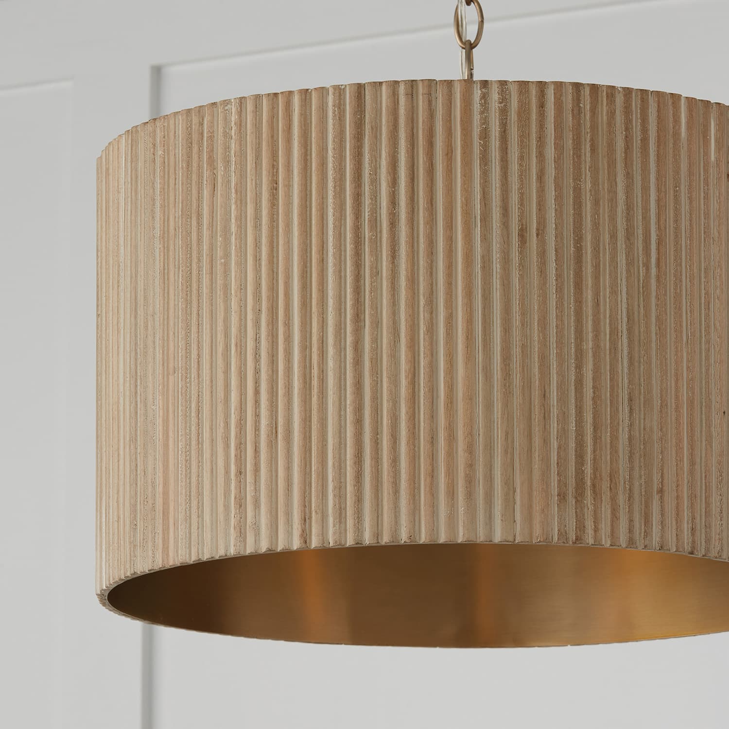 Cody 3 Light Pendant in White Wash & Matte Brass-img-3