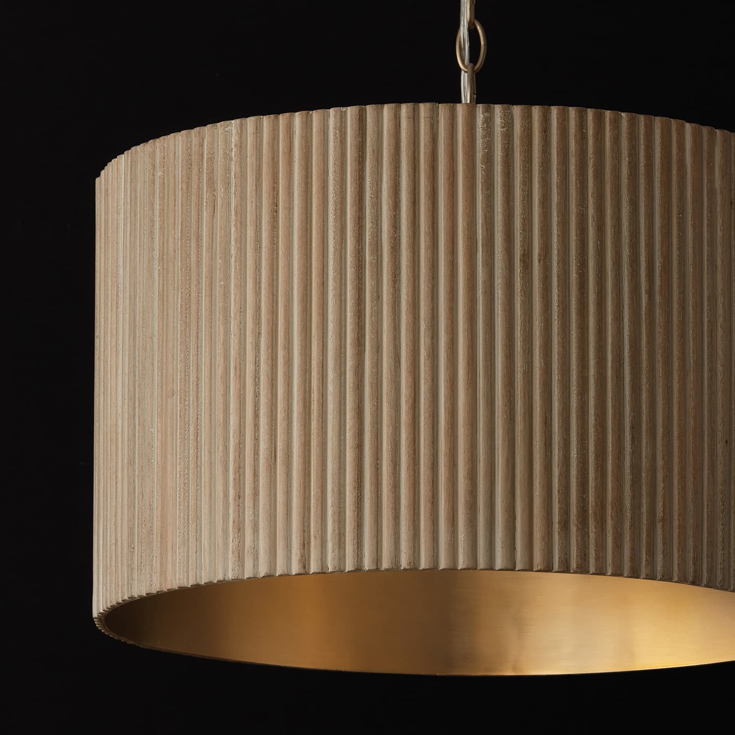 Cody 3 Light Pendant in White Wash & Matte Brass-img-4