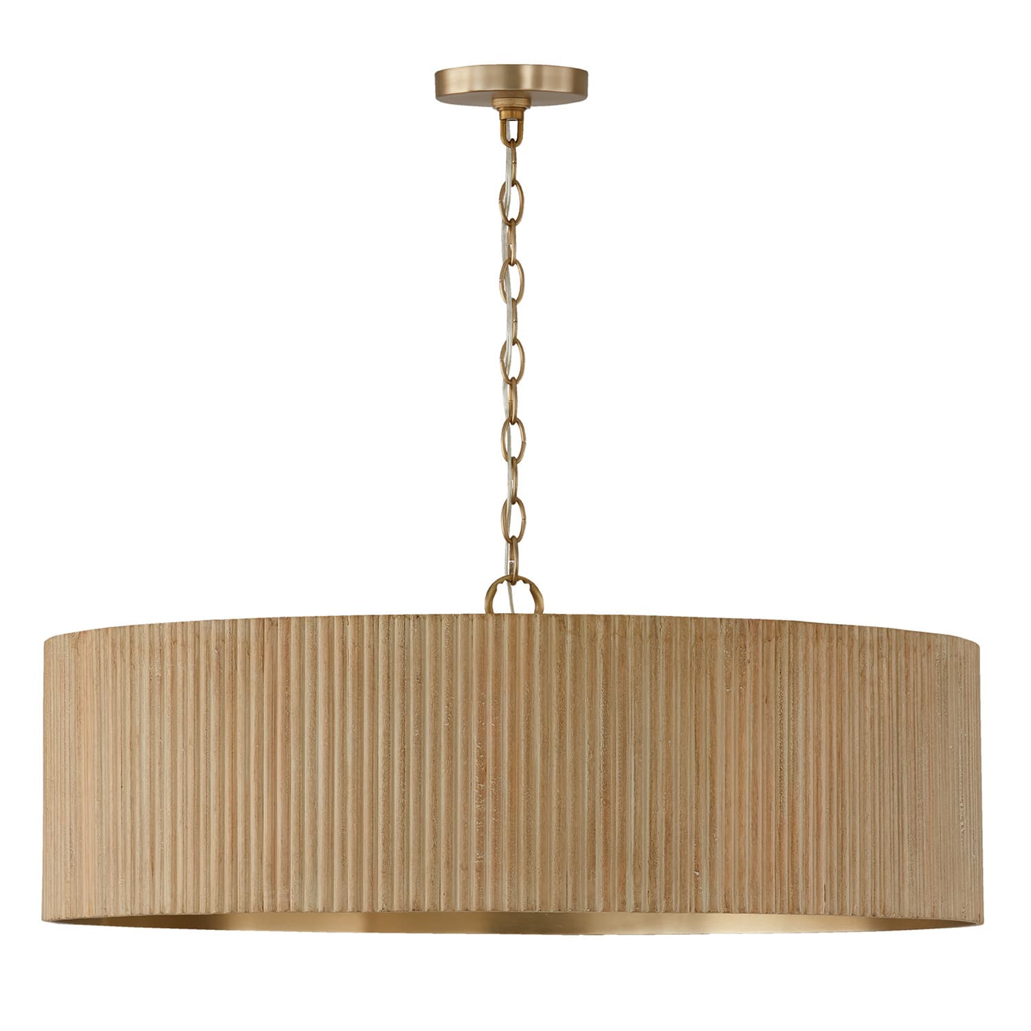 Cody 4 Light Pendant in White Wash & Matte Brass-img-3