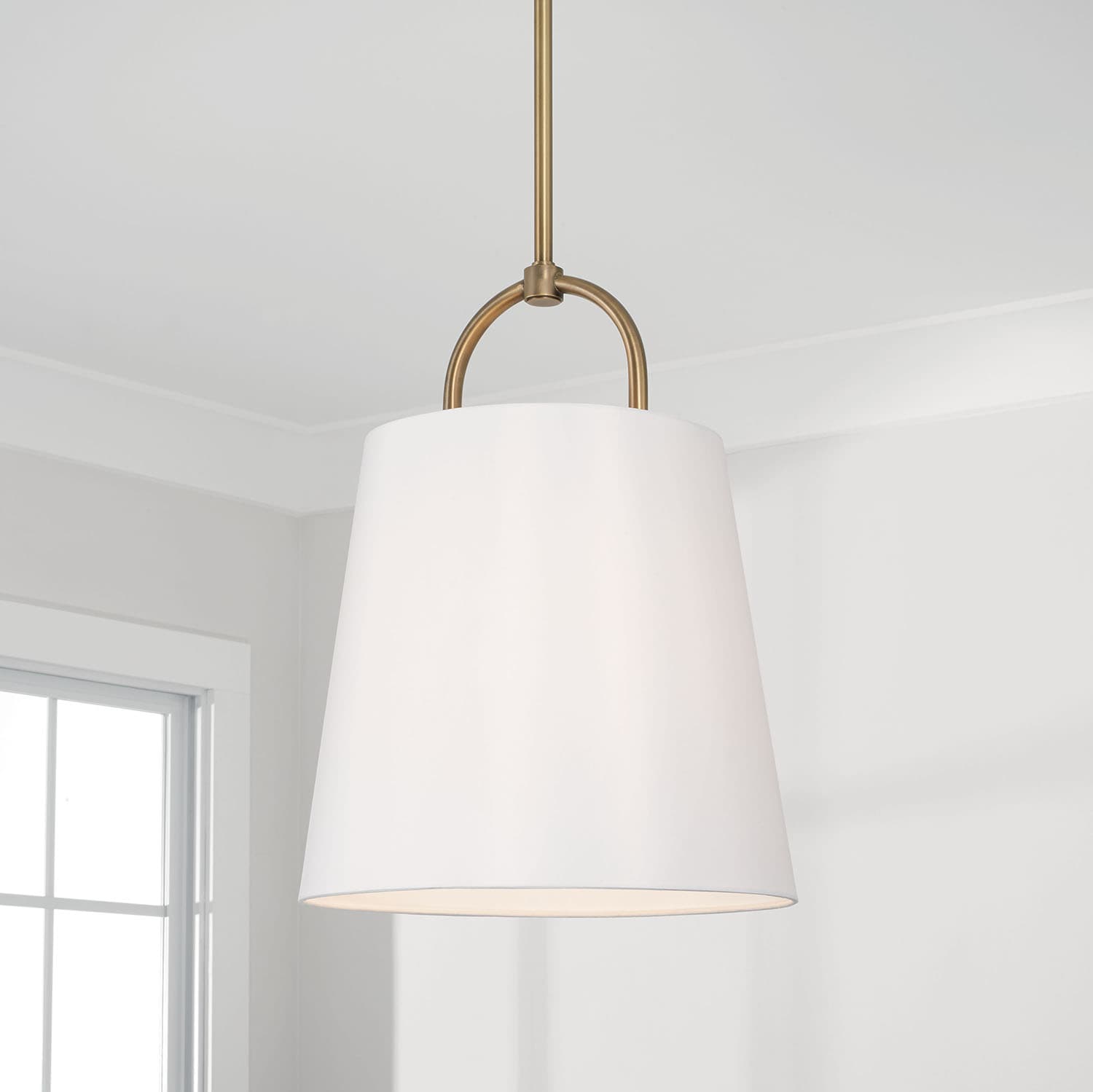 Winnie 1 Light Pendant - Large in Aged Brass-img-1