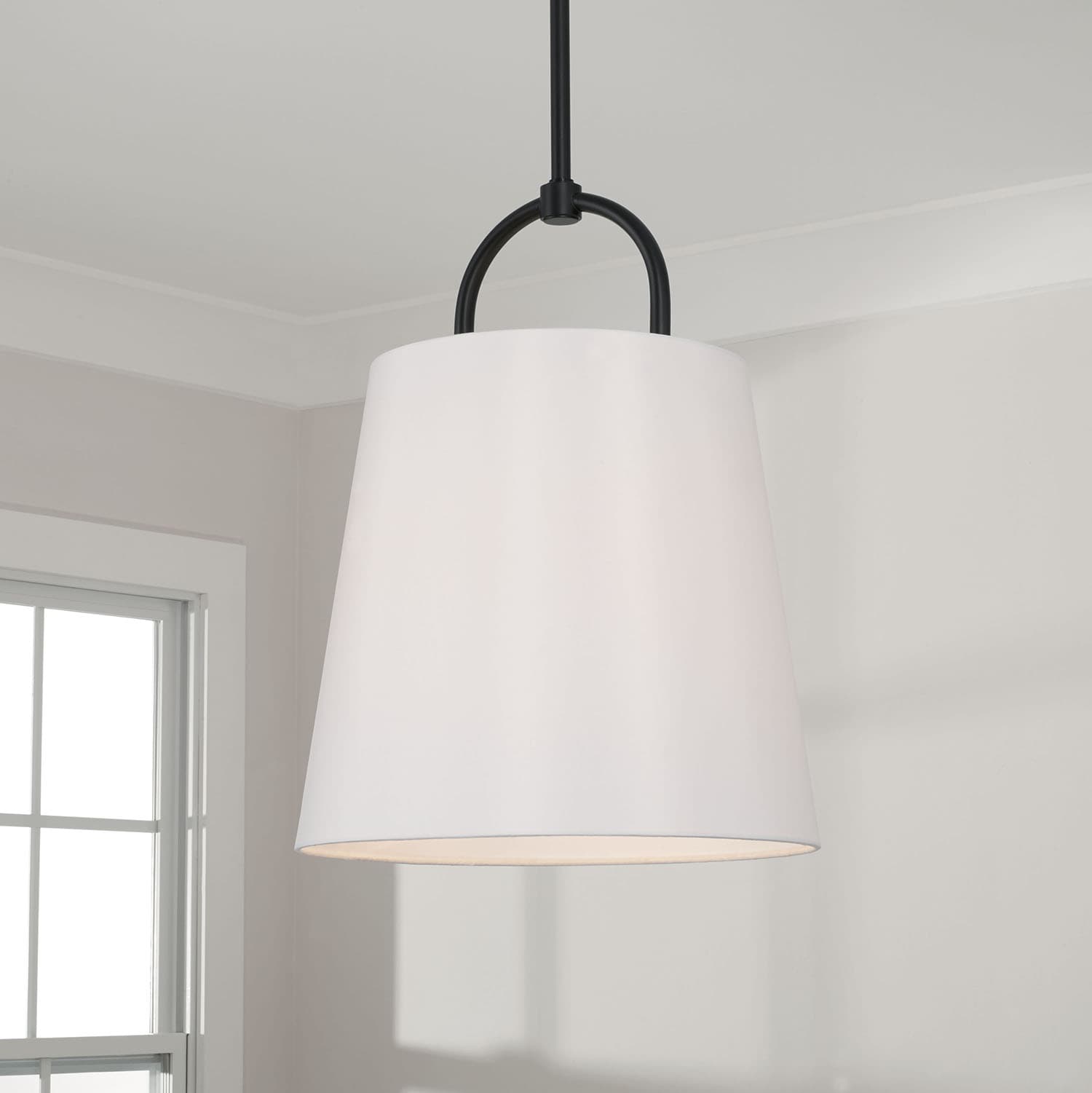 Winnie 1 Light Pendant - Large in Matte Black-img-2