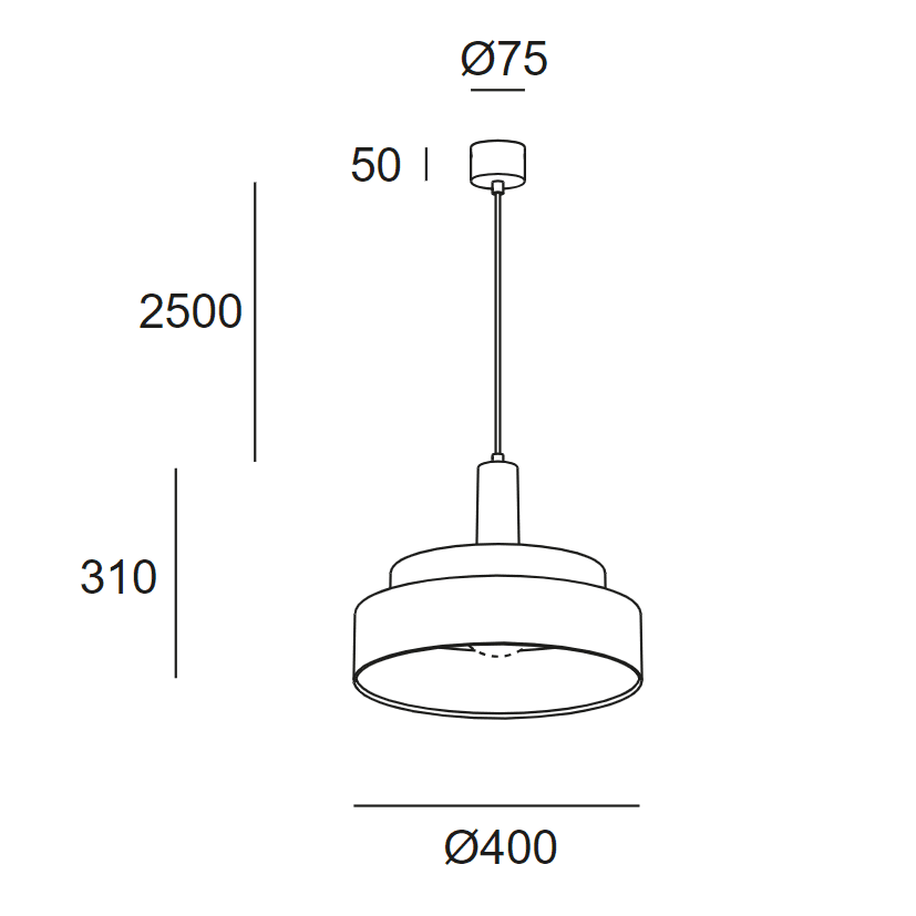 Kepos 1 Light Pendant - Small in Multicolour-img-2