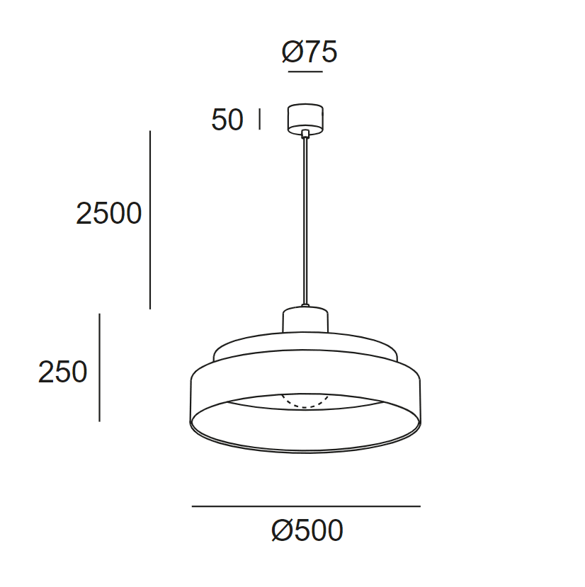 Kepos 1 Light Pendant - Large in Multicolour-img-3