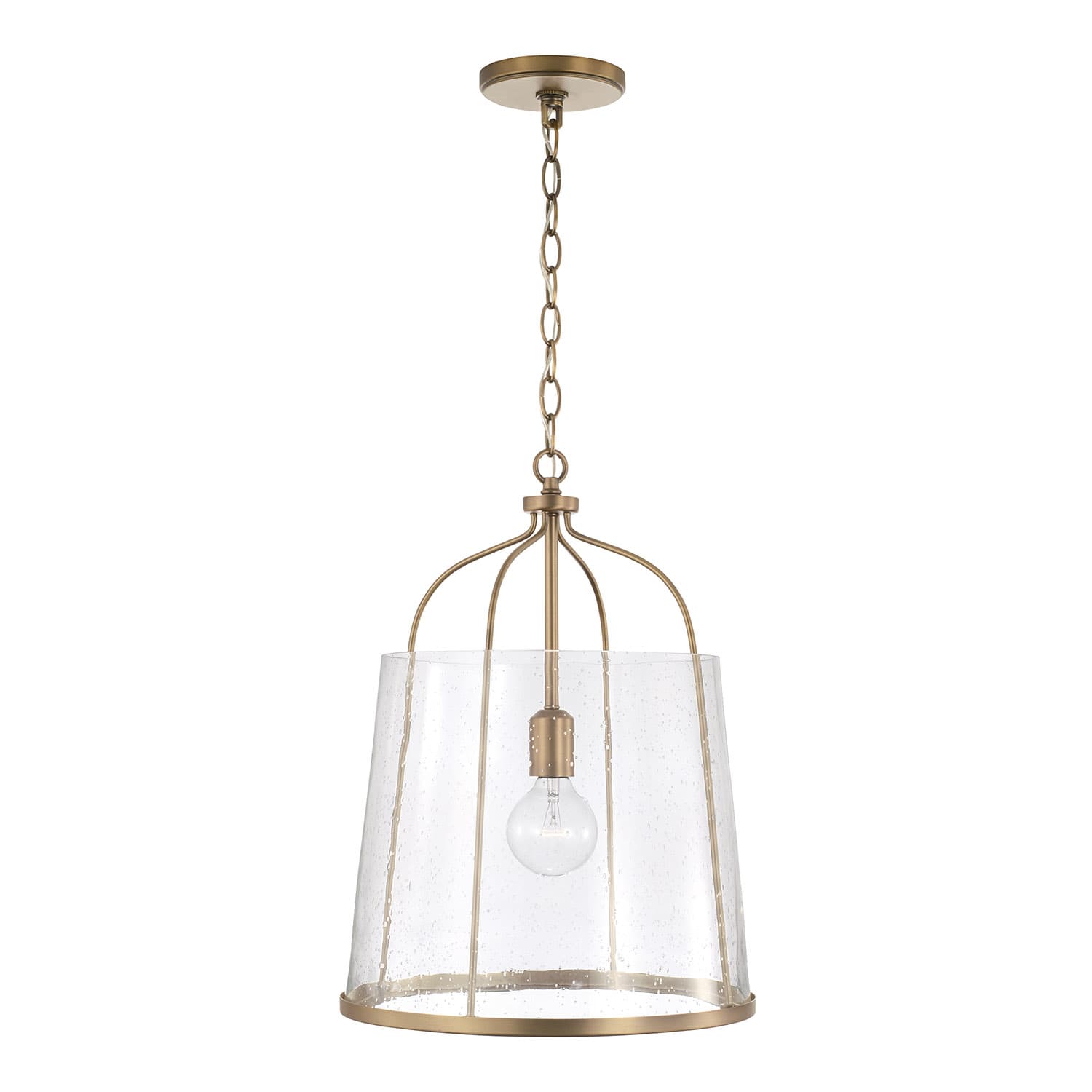 Acer 1 Light Pendant in Aged Brass-img-2